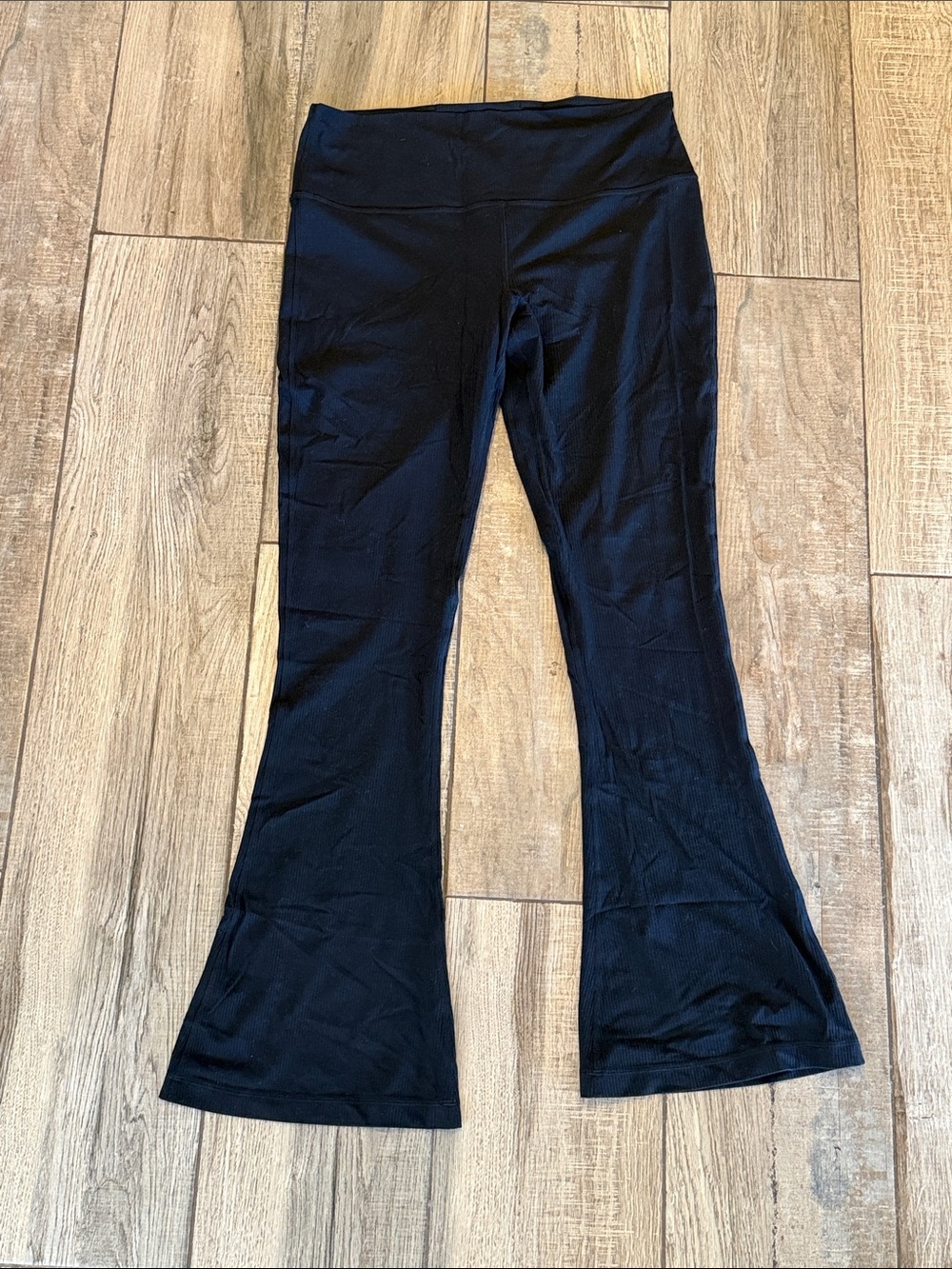 lululemon athletica Ribbed Align High arose Mini Flare Black Leggings